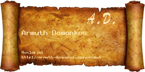 Armuth Domonkos névjegykártya