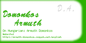 domonkos armuth business card